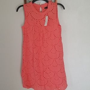 Francesca's Eyelet Coral Dress - Small
